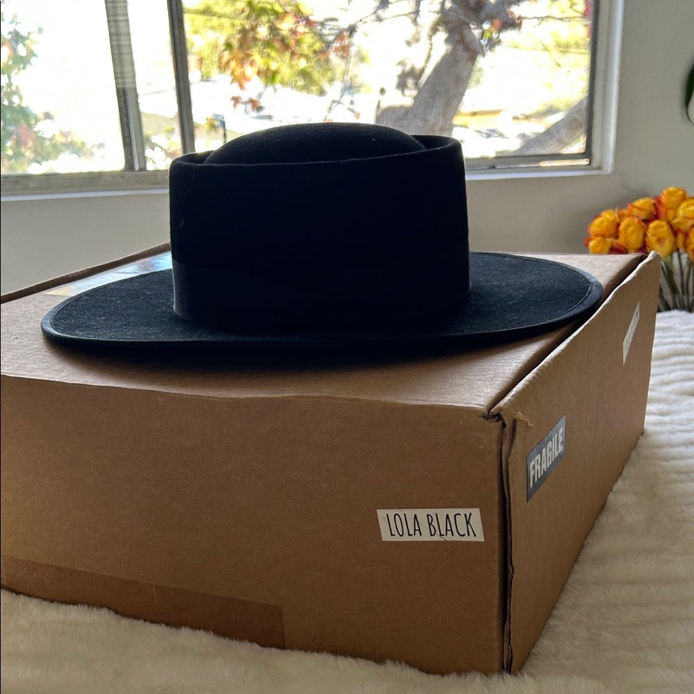 Dressed In Lala "Lola" black felt hat